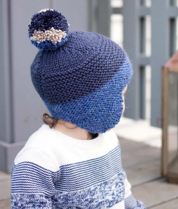 Toddler Flat Knit Ear Flap Hat Knitting Pattern UK