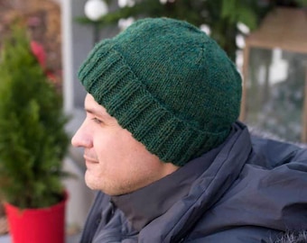 Easy Mens Beanie Knitting Pattern