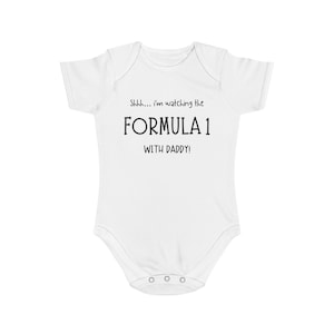Body niemowlęce Formuły 1, śliczny strój niemowlęcy, prezent dla taty i dziecka, odzież dla fanów samochodów wyścigowych, zabawne ubrania dla niemowląt, odzież niemowlęca F1, dzień wyścigu F1 dla niemowląt