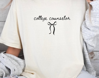 Comfort Colors® College Counselor Shirt, Personalized Mental Health Teacher Gift, School Counselor Tee, Graduation Gift For New Counselors