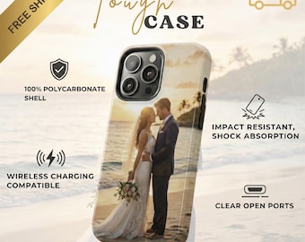 Tough Personalized Photo Phone Case, Custom Portrait Collage