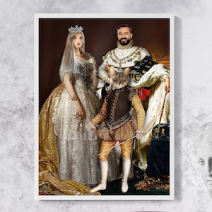 ROYAL FAMILY PORTRAIT, King Queen and Prince, Funny Pet Gifts, Classic Pet Portrait, Historical Portrait, Victorian Pet Portrait Pet Art