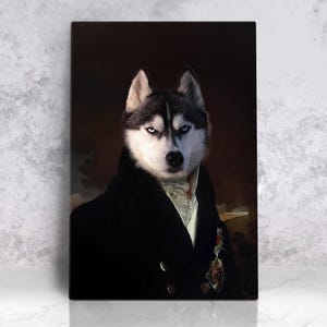 Renaissance Dog Portrait Royal Pet Portrait Royal Dog Costume Classic Dog Portrait Pet Painting King Queen Pet in attire Victorian Style