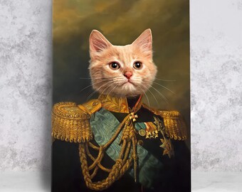 Classic Royal Pet Portrait Renaissance Dog Portrait  Royal Dog Costume Dog Portrait Pet Painting King Queen Pet in attire Victorian Style