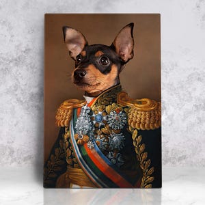 Renaissance Dog Portrait Royal Pet Portrait Royal Dog Costume Classic Dog Portrait Pet Painting King Queen Pet in attire Victorian Style