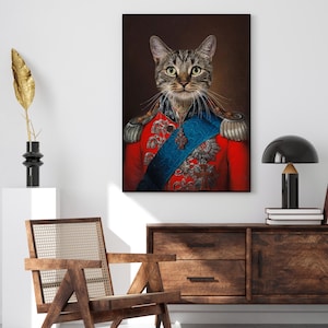 Classic Royal Pet Royal Dog Costume Dog Portrait Pet Painting King Queen Pet in attire Victorian Style Portrait Renaissance Dog Portrait