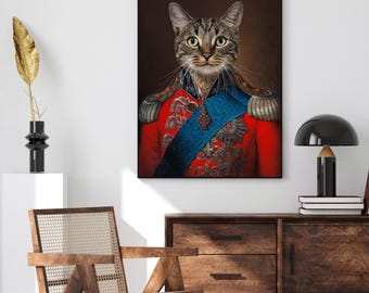 Classic Royal Pet Royal Dog Costume Dog Portrait Pet Painting King Queen Pet in attire Victorian Style Portrait Renaissance Dog Portrait