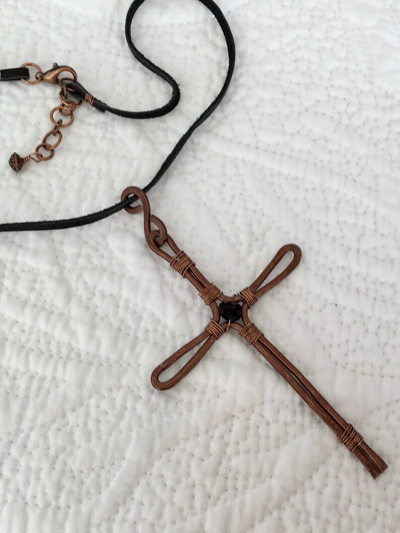 Rustic Cross Handmade Pendant Necklace