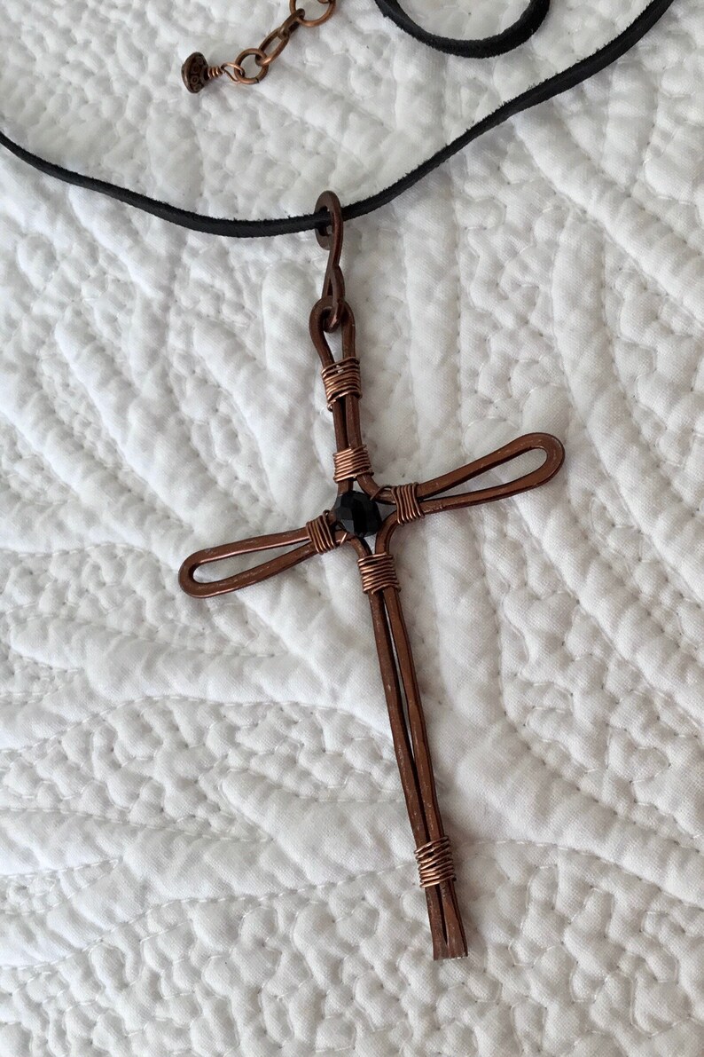Rustic Cross Handmade Pendant Necklace