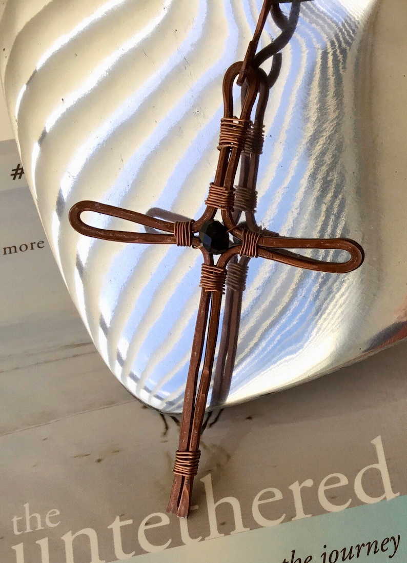 Rustic Cross Handmade Pendant Necklace