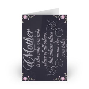 Carte sincère de fête des mères | Citation « C'est ma mère » | Un message d'accueil unique pour maman et grand-mère | Idée cadeau bien pensée