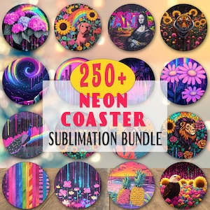 250 PNG Car Coaster Sublimation Design, Car Coaster Designs, Round Sublimation Design, Instant Download, Commercial Use Png
