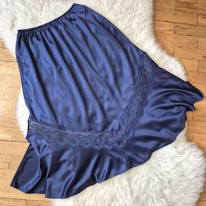 navy blue half slip for under dress Aphrodite Half Slip in Sapphire Silk Charmeuse LFrank