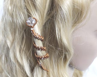 Snake Wire Wrapped Dreadlock Braid Hair Jewelry
