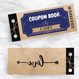 Libro de cupones para parejas personalizado, imprimible, regalo romántico, cupón divertido para una cita nocturna, regalo para el novio, regalo para el esposo, regalo para la esposa, regalo para la novia, regalo para el maestro