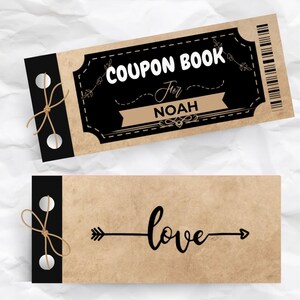 Libro de cupones para parejas personalizado, imprimible, regalo romántico, cupones divertidos para una cita nocturna, regalo para el novio, regalo para el esposo, regalo para la esposa, regalo para la novia