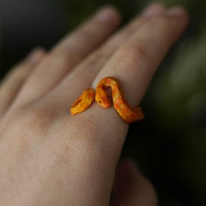 Custom Snake Ring - Unique Adjustable Polymer Clay Jewelry