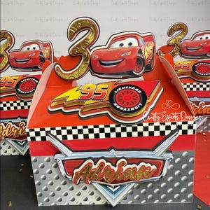 Boîtes de cadeaux CARS, voitures à pignon Bowser, décoration de fête d'anniversaire CARS