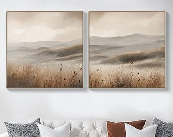 Large Abstract Wall Art Autumn Landscape Oil Art Fall Decor Handmade Nature Wall Art Vintage Artwork Living Room Wall Art Bedroom Wall Decor