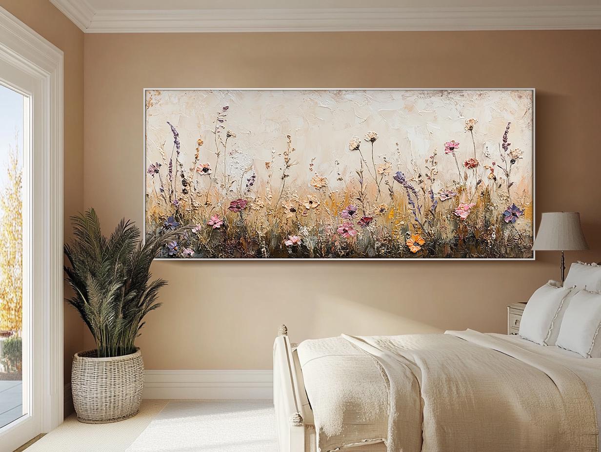 Original Impasto Oil Painting Large Living Room Wall Art Hand Painted ...