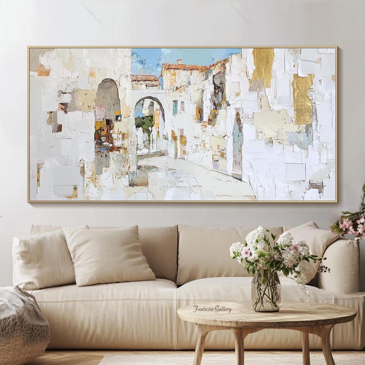 Abstract Oil Painting Landscape Canvas Art Living Room Wall Art Large ...