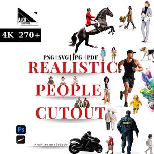 Real People Cutout PNG Collection: Sketch Blocks for Architects (Digital Download)