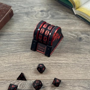 Contador de vida de 2 diales impreso en 3D con almacenamiento oculto: rastreador de salud de juegos de rol personalizable, compatible con MTG y juegos de cartas coleccionables