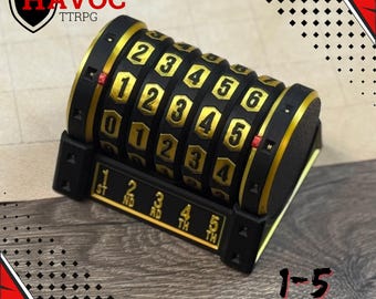 Spell Slot Counter with Magnetic Storage: D&D Spell Caster Accessory, Levels 1-5