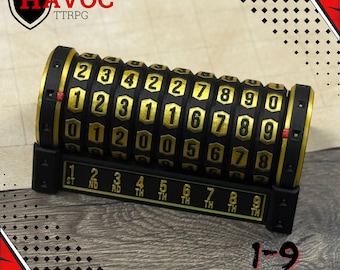 Spell Slot Counter with Magnetic Storage: D&D Spell Caster Accessory, Levels 1-9