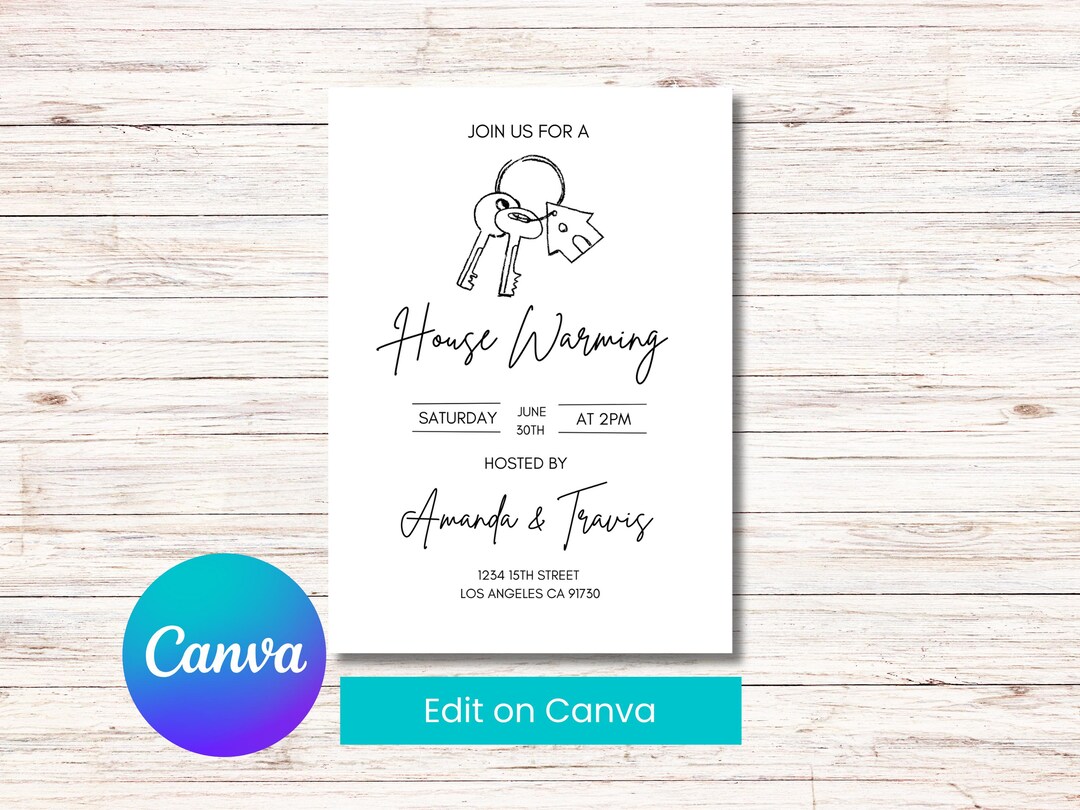 Editable Housewarming Invitation: Minimalist Design (digital) - Etsy