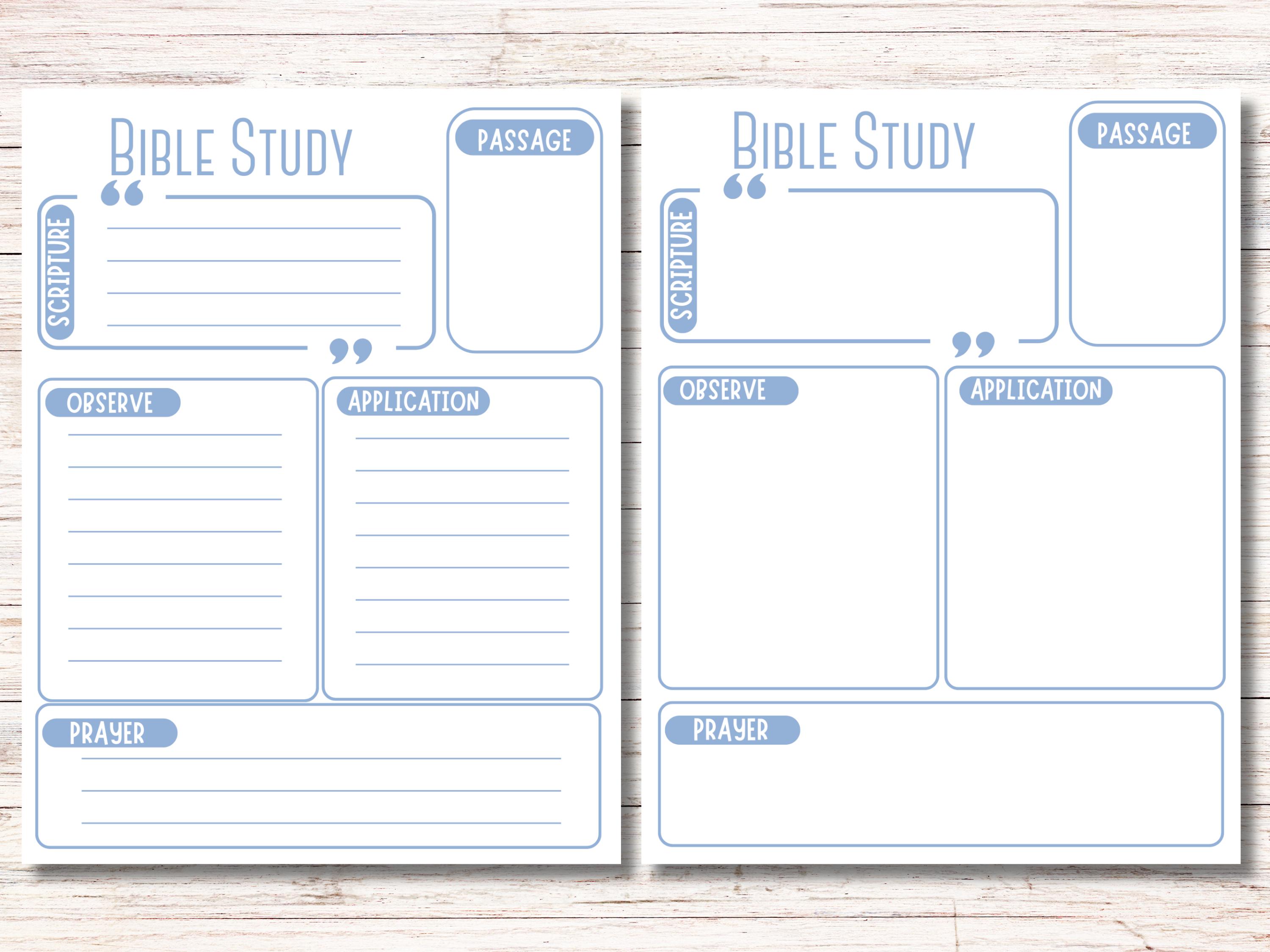 Printable Bible Study Template: SOAP Method Guide (digital Download) - Etsy