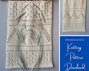 Plot Twist Knitting Needle Holder Pattern: Macrame Inspired Wall Hanging (PDF Pattern)