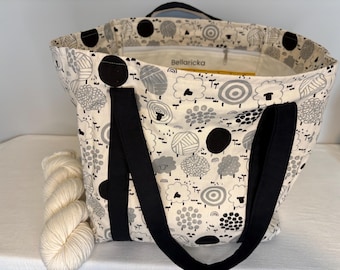 Black Sheep Knitting Tote and Blocking Mat Bag