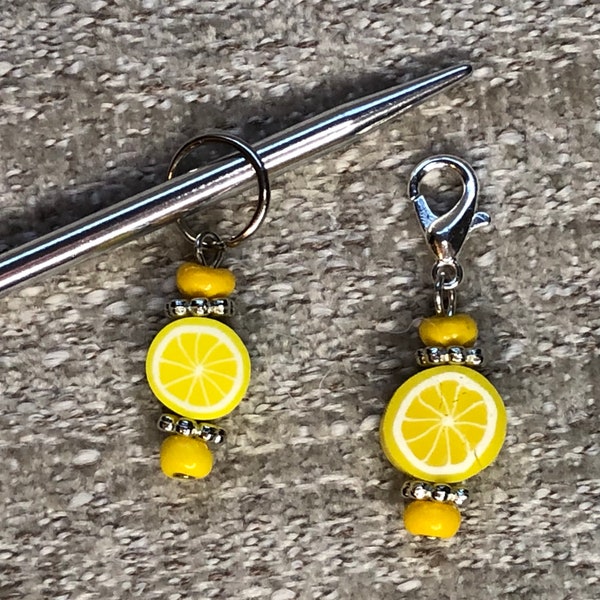 Lemon Slice Knitting Stitch Marker