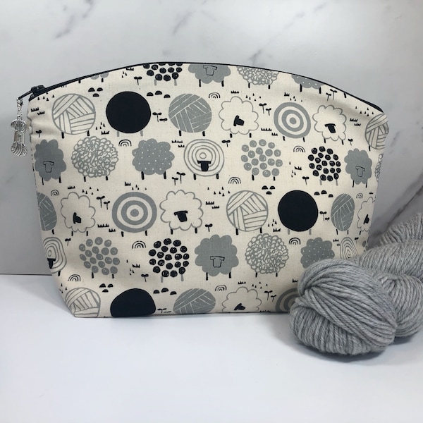 Black Sheep Small Knitting and Crocheting Project Bag