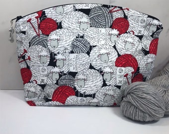 Knitting Sheep Small Project Bag