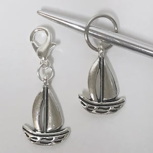 Sailboat Knitting Stitch Marker or Progress Marker