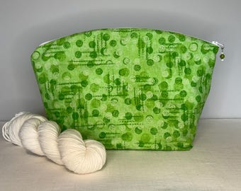 Green Large Knitting and Crocheting Project Bag