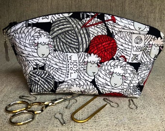 Knitting Sheep Notions Bag