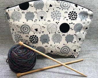 Black Sheep Small Knitting and Crocheting Project Bag