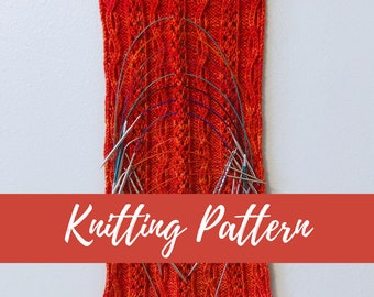 Memories of Aloha Knitting Pattern, Knitting Needle Holder Knitting Pattern, Boho Wall Hanging Knitting Pattern