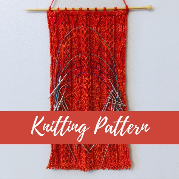 Memories of Aloha Knitting Pattern, Knitting Needle Holder Knitting Pattern, Boho Wall Hanging Knitting Pattern