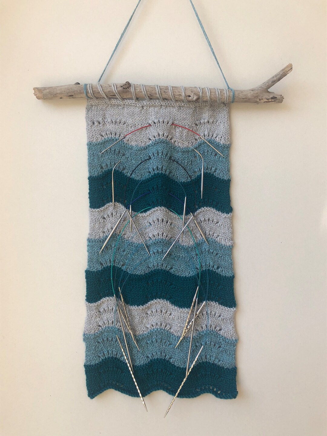 Knitting Needle Holder Knitting Pattern Boho Wall Hanging Knitting