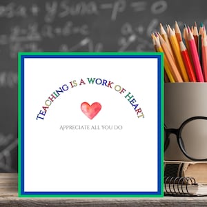 Dankeskarte für Lehrer, Lehreranerkennungswoche, Ende des Schuljahres Danke, druckbare Dankeschön, Tagesmutter, Kindergärtnerin