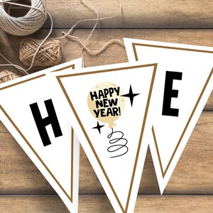 „Frohes Neues Jahr“ Banner – Silvesterparty-Girlande Aus Pappe, Inkl. Aufhängeschnur, Perfekt Für Neujahrsfeiern „Frohes Neues Jahr“ Banner – Silvesterparty-Girlande Aus Pappe, Inkl. Aufhängeschnur, Perfekt Für Neujahrsfeiern