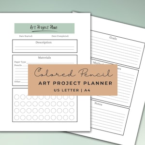 Colored Pencil Art Project Planner, Art Project Organizer, Creative ...