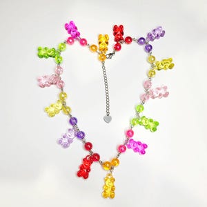 Y2K gummibjörn bling sommarhalsband