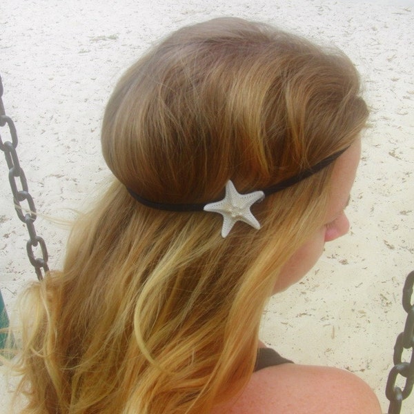 White starfish headband