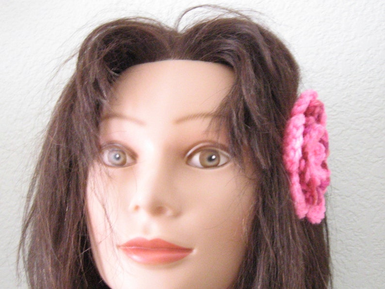 Valentine's Day Hot Pink Rose Flower Hair Accessory | Etsy