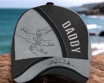 Personalized Daddy Hat, 4th of July Hat, Fist Bump Dad Hat, Customized Papa Cap, Custom Fathers Day Hat, Best Dad Ever Gift, Custom Name Hat